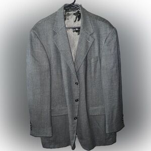Oscar de la Renta Men’s Silk-Lined Sport Coat, Charcoal Gray, Size 44R, NWOT